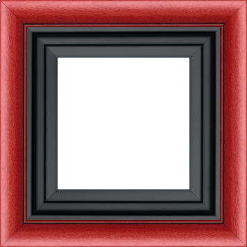Caisse bois profil arrondi largeur 4.7cm couleur rouge cerise satiné rehaussé d'un filet noir + bois caisse américaine profil escalier largeur 4.4cm noir mat   (spécialement conçu pour les châssis d'une épaisseur jusqu’à 2.5cm ) largeur total du cadre : 8.3cm