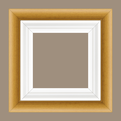 Caisse bois profil arrondi largeur 4.7cm couleur jaune tournesol satiné rehaussé d'un filet noir + bois caisse américaine profil escalier largeur 4.4cm blanc mat   (spécialement conçu pour les châssis d'une épaisseur jusqu’à 2.5cm ) largeur total du cadre : 8.3cm - 81x60